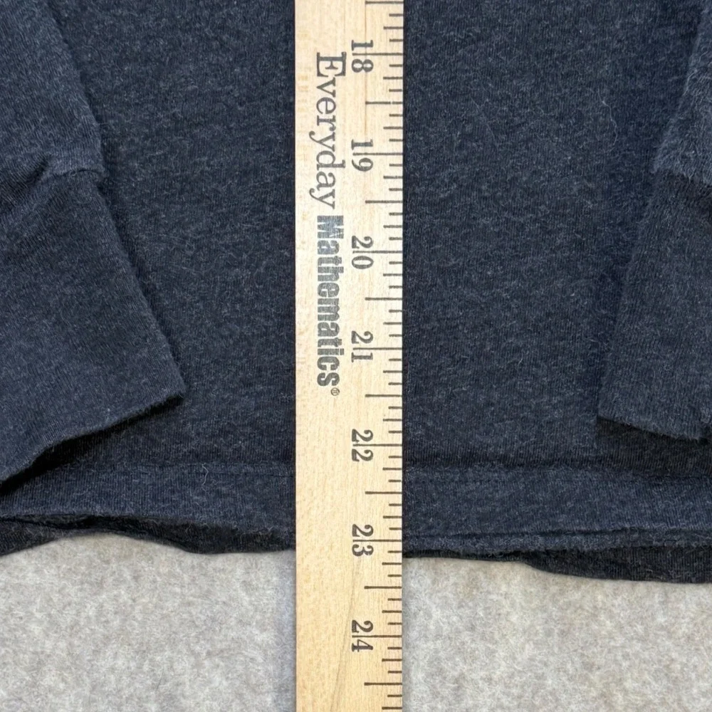 Polo Ralph Lauren Mens Charcoal Grey Long Sleeve Hooded T-Shirt Medium Preppy